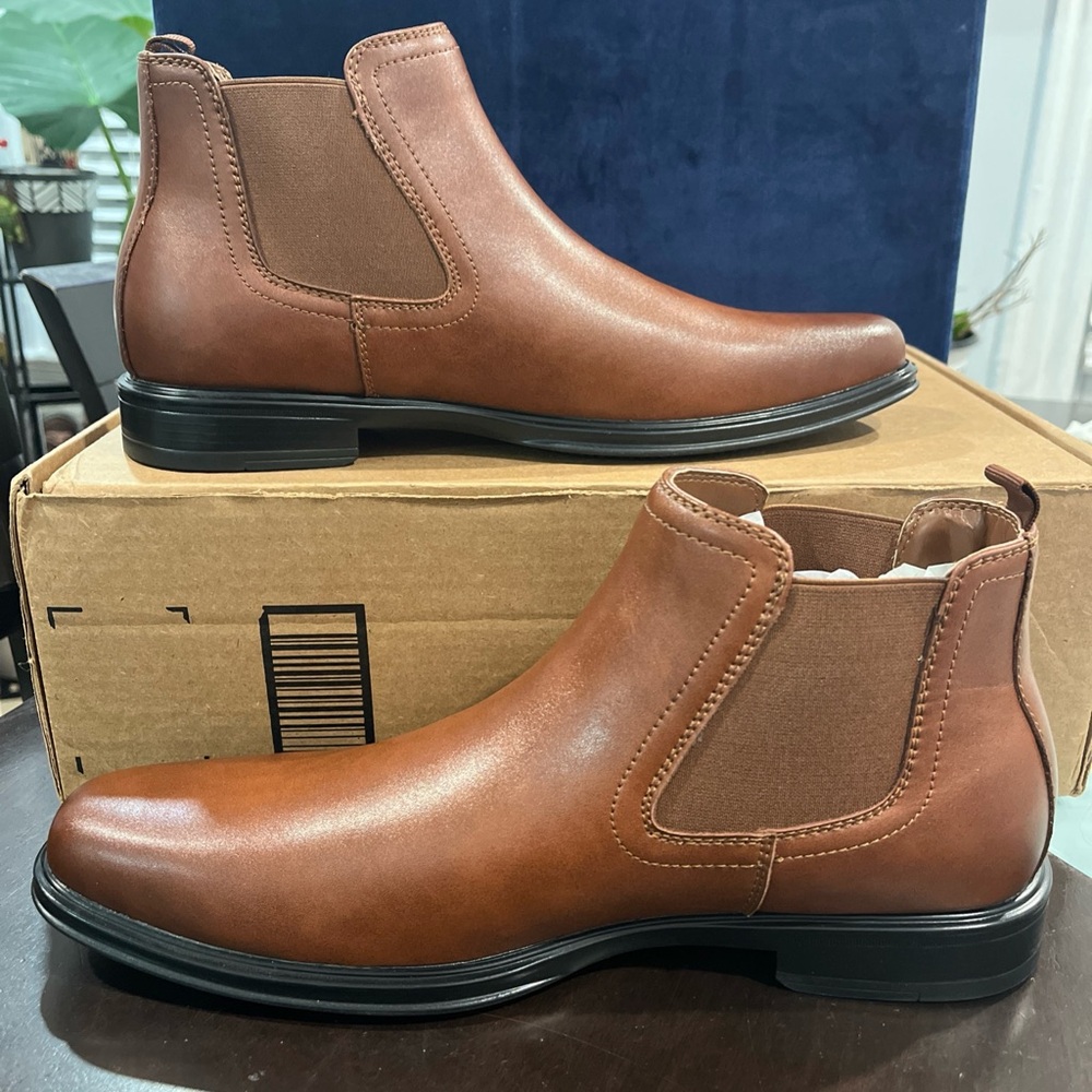 Perry Ellis Men's Tan Brown Chukka Chelsea Boots